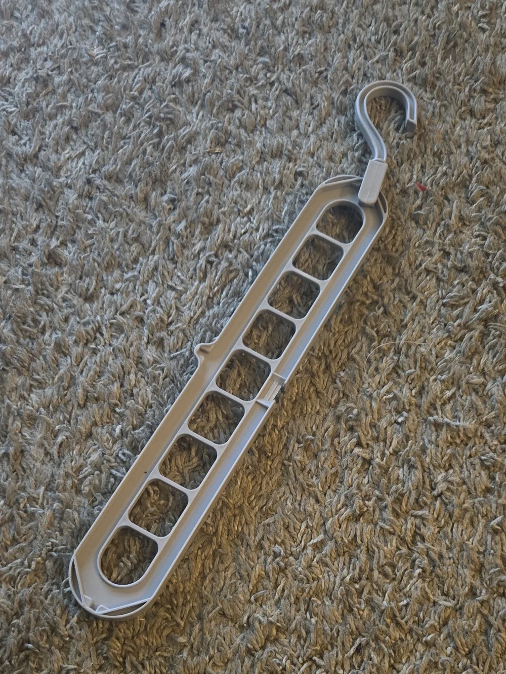 Multi-Slot Hanging Closet Organizer - Light Gray